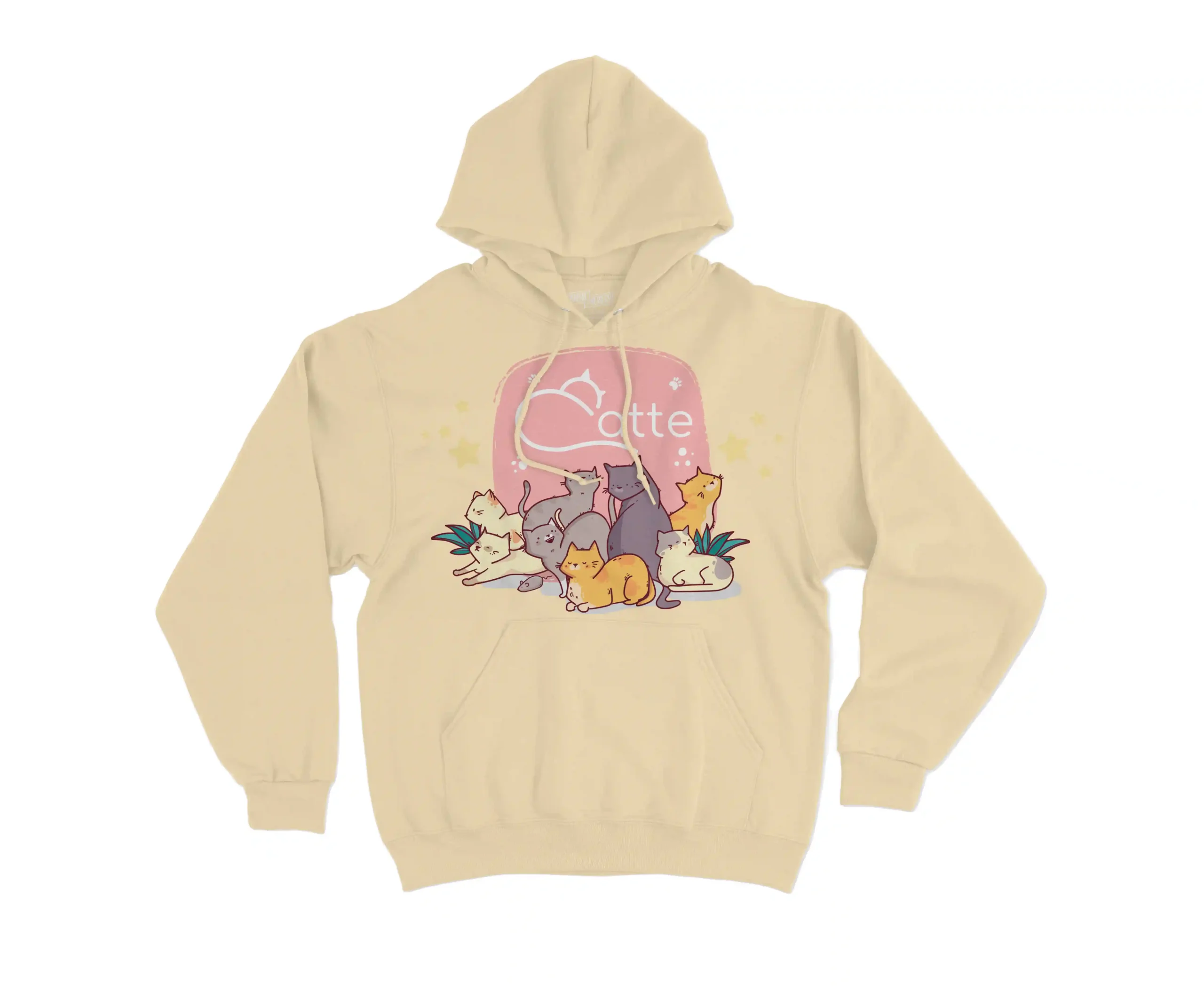 Áo Hoodie Purrfectly Cozy Màu Kem