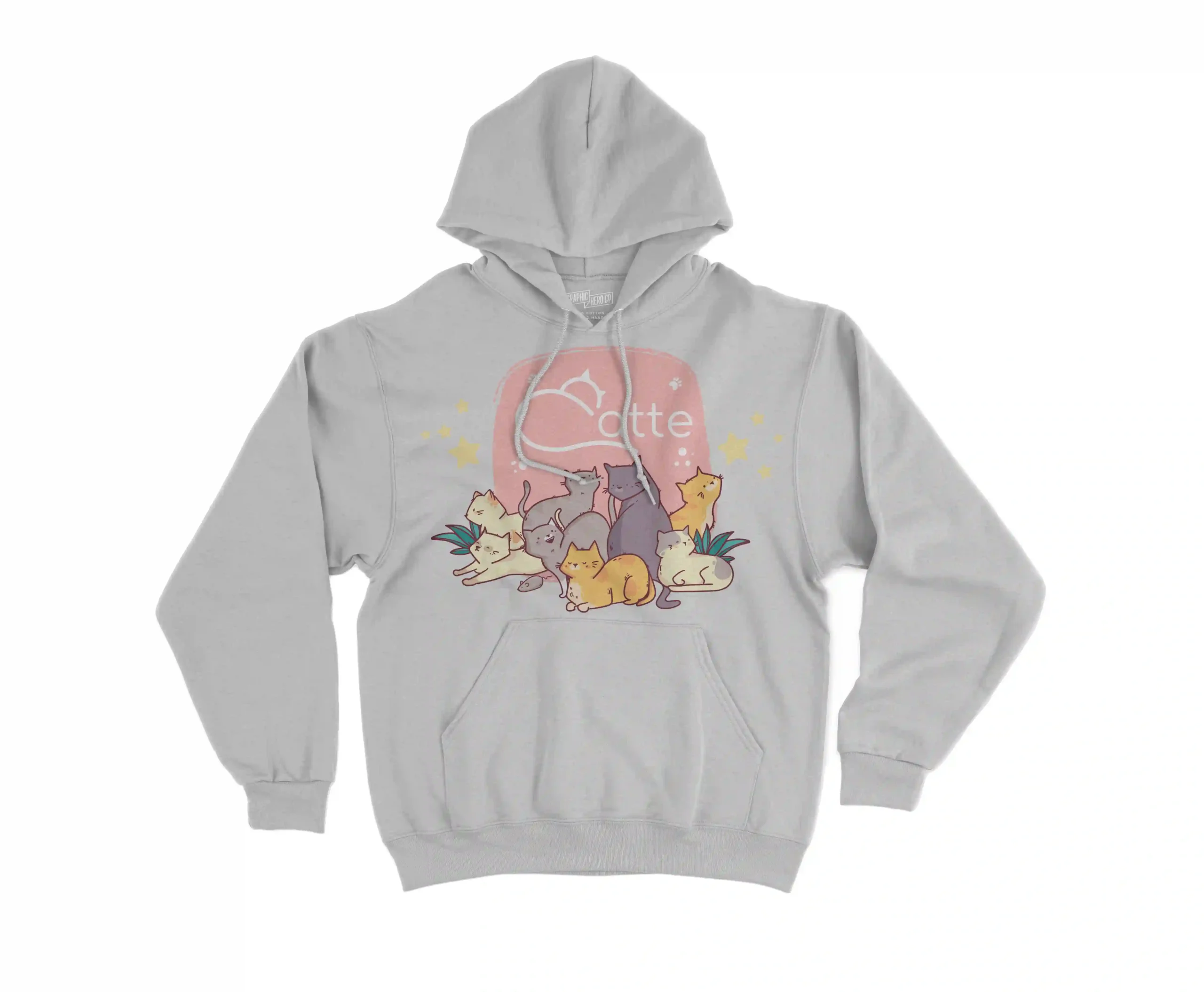 Áo Hoodie Purrfectly Cozy Màu Xám