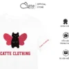 Áo Thun Nam Nữ Catte Clothing Butterfly Cat Form Rộng Màu Trắng