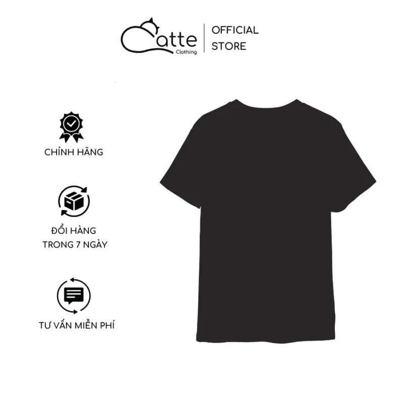 Áo Thun Nam Nữ Catte Clothing For The Homies Màu Đen