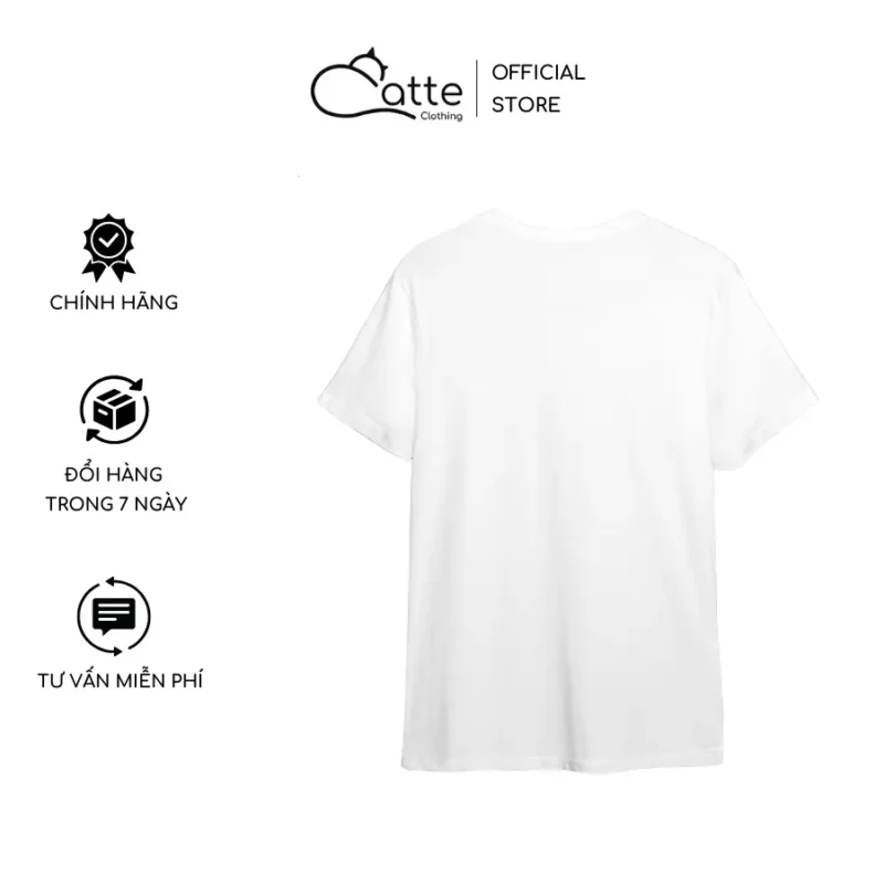 Áo Thun Nam Nữ Catte Clothing L26 Màu Trắng