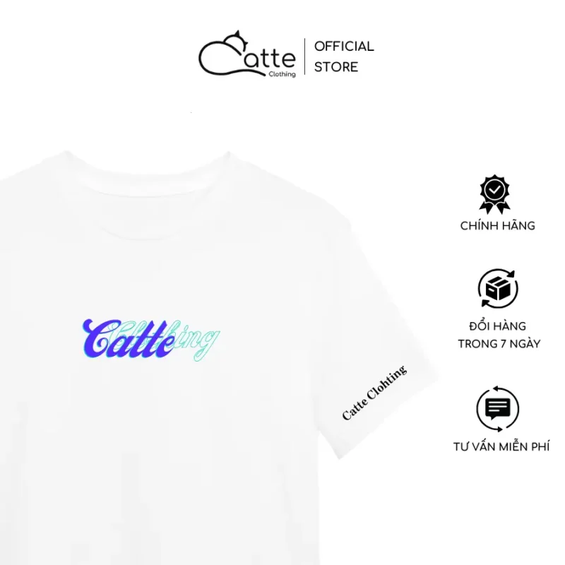 Áo Thun Nam Nữ Catte Clothing L26 Màu Trắng