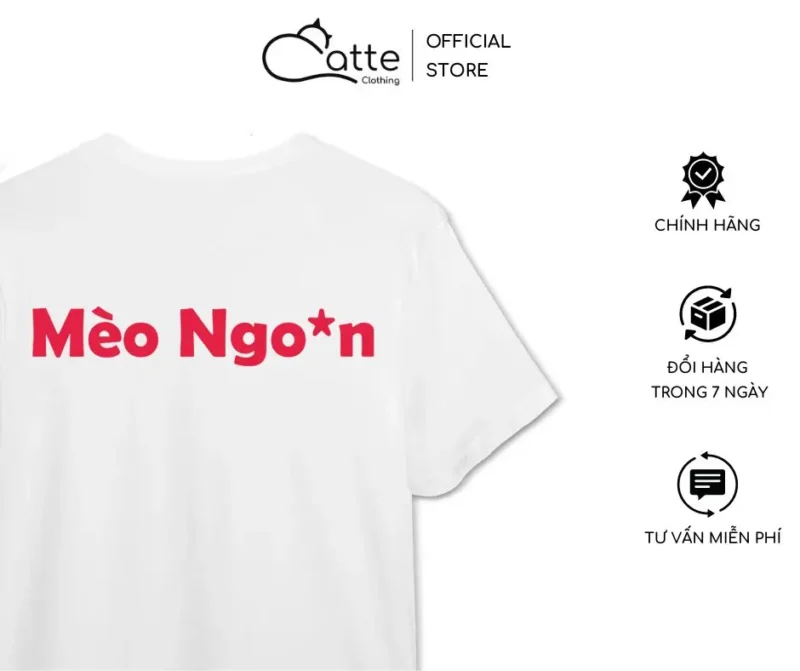 Áo Thun Nam Nữ Catte Clothing Mèo Ngoan Form Rộng Màu Trắng