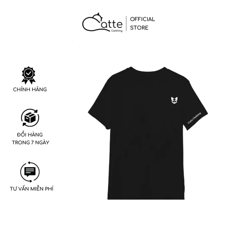 Áo Thun Nam Nữ Catte Clothing No Love Màu Đen