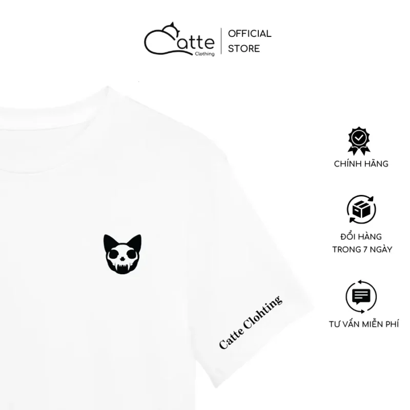 Áo Thun Nam Nữ Catte Clothing No Love Màu Trắng