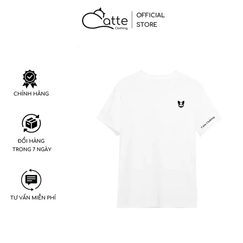 Áo Thun Nam Nữ Catte Clothing No Love Màu Trắng