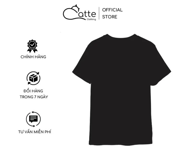 Áo Thun Nam Nữ Catte Clothing Sticker Capybara Màu Đen