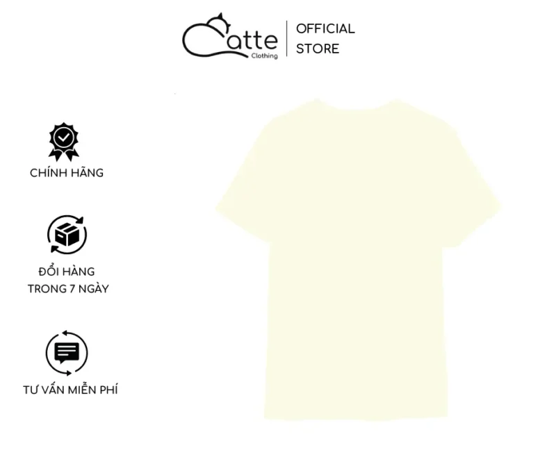 Áo Thun Nam Nữ Catte Clothing Sticker Capybara Màu Kem