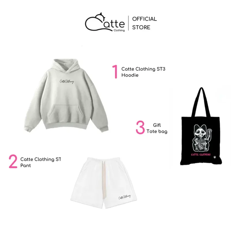 Áo Hoodie, Quần Plan, Túi Tote (Combo 1)