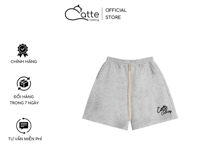 Quần Thun Nam Nữ Catte Clothing Basic Màu Xám