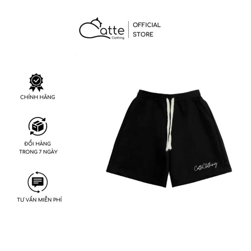 Quần Thun Nam Nữ Catte Clothing ST3 Màu Đen