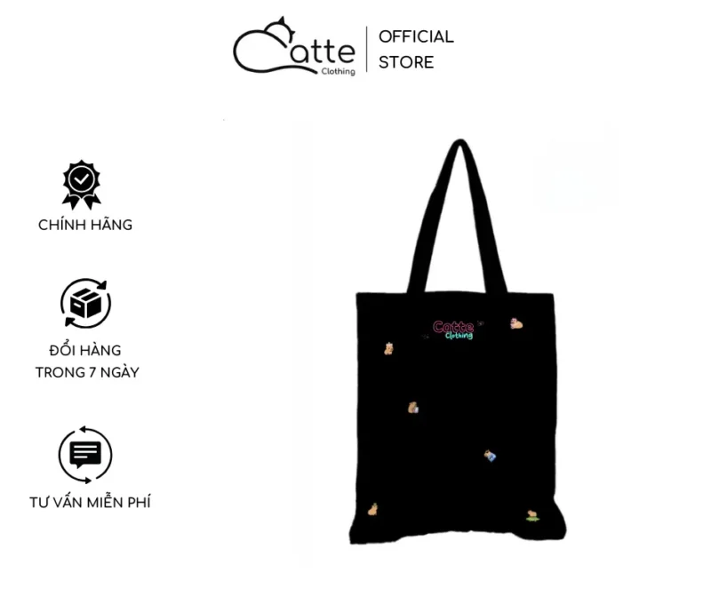 Túi Tote Catte Clothing Màu Sticker