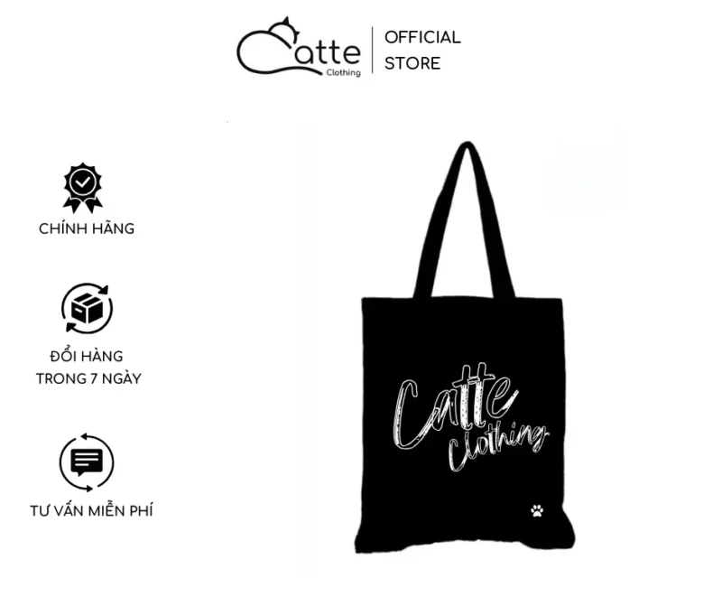 Túi Tote Catte Clothing Màu Trắng